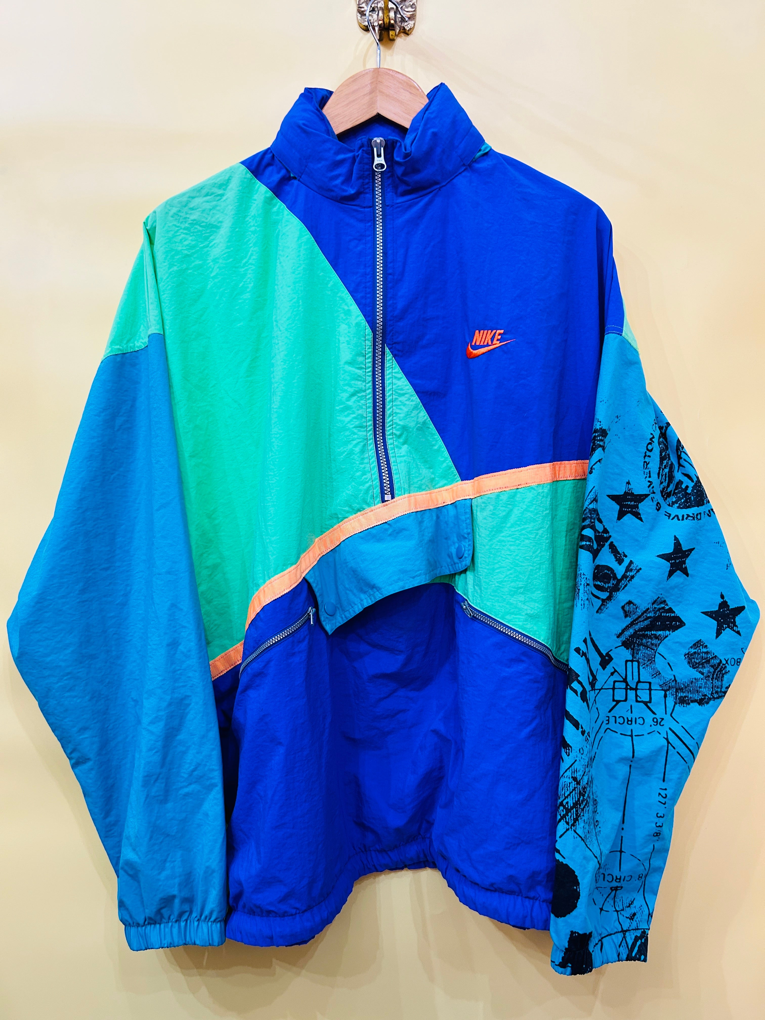 XL Nike Windbreaker blau/grün