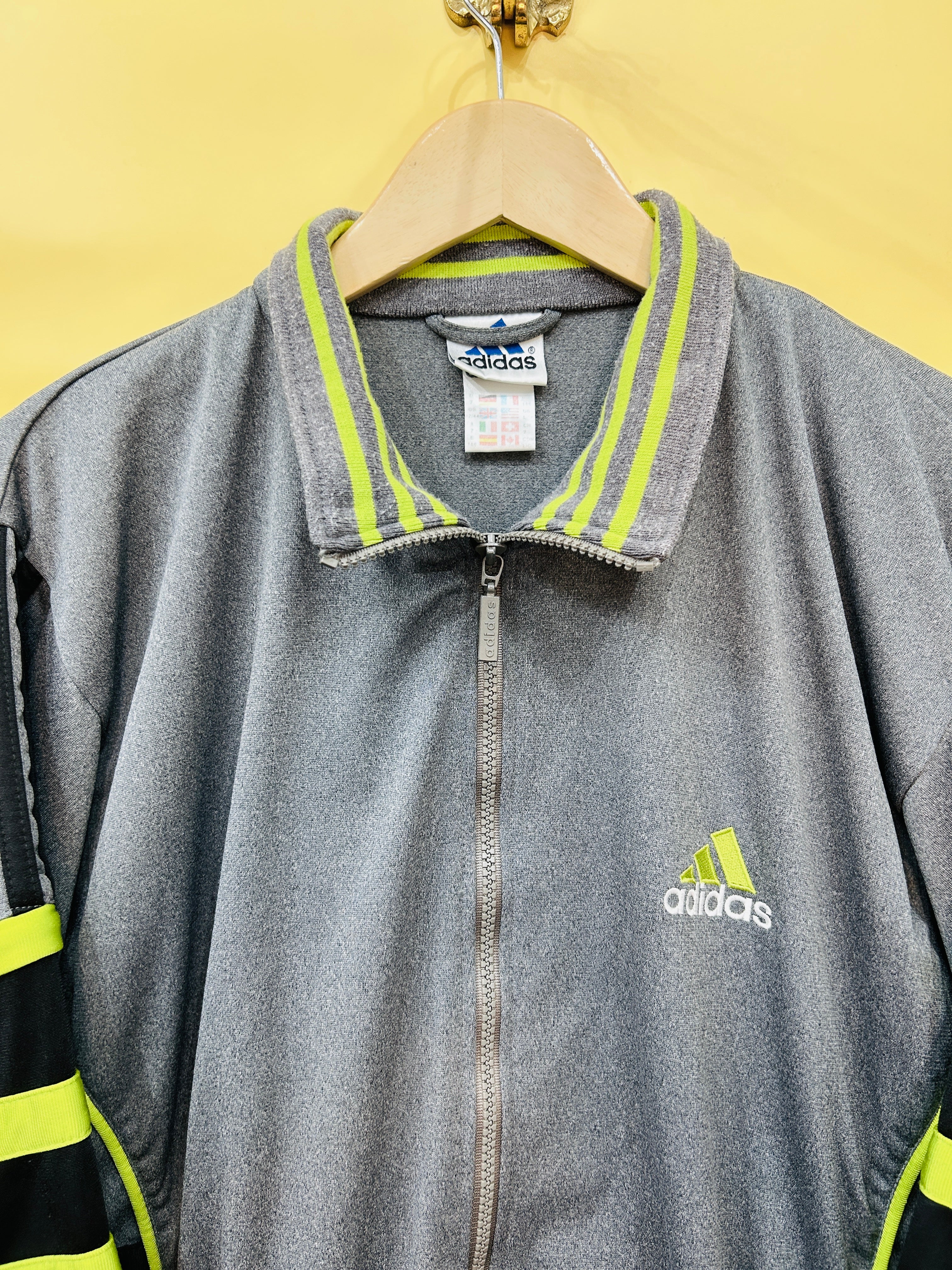 L Adidas Trainingsjacke grau/grün