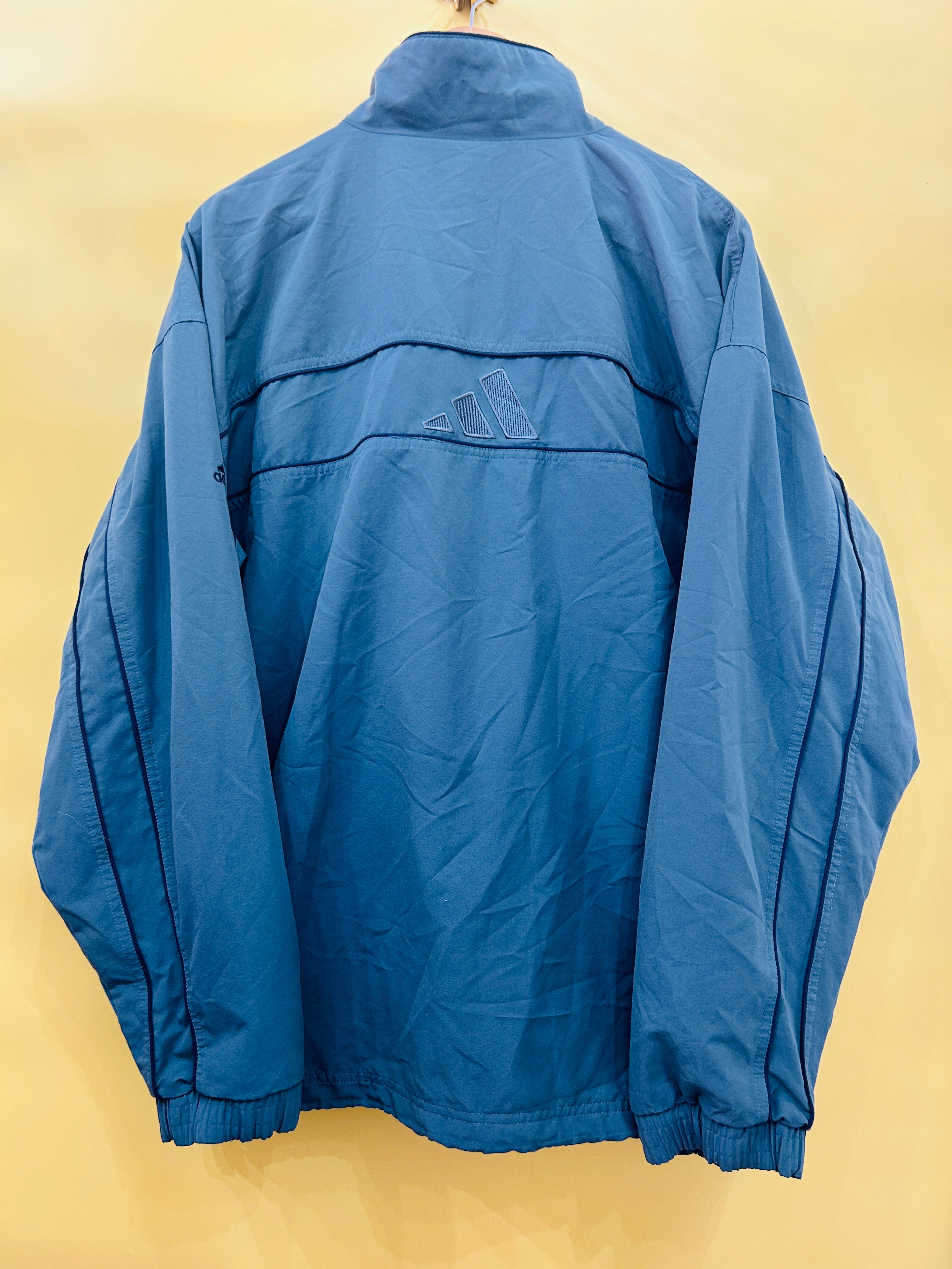 L Vintage Adidas Track Jacket green/gray