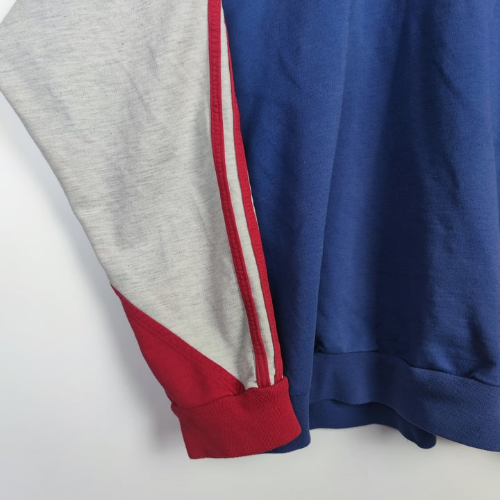 L Vintage Adidas Sweater in Blau