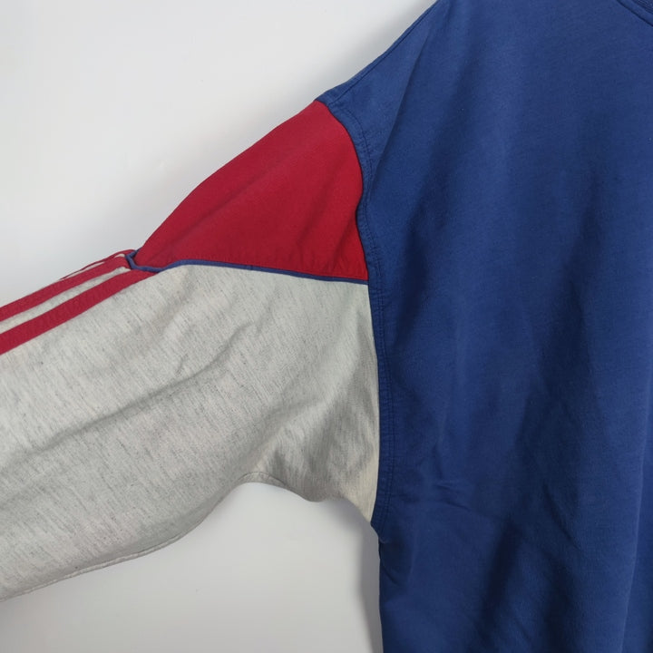 L Vintage Adidas Sweater in Blau