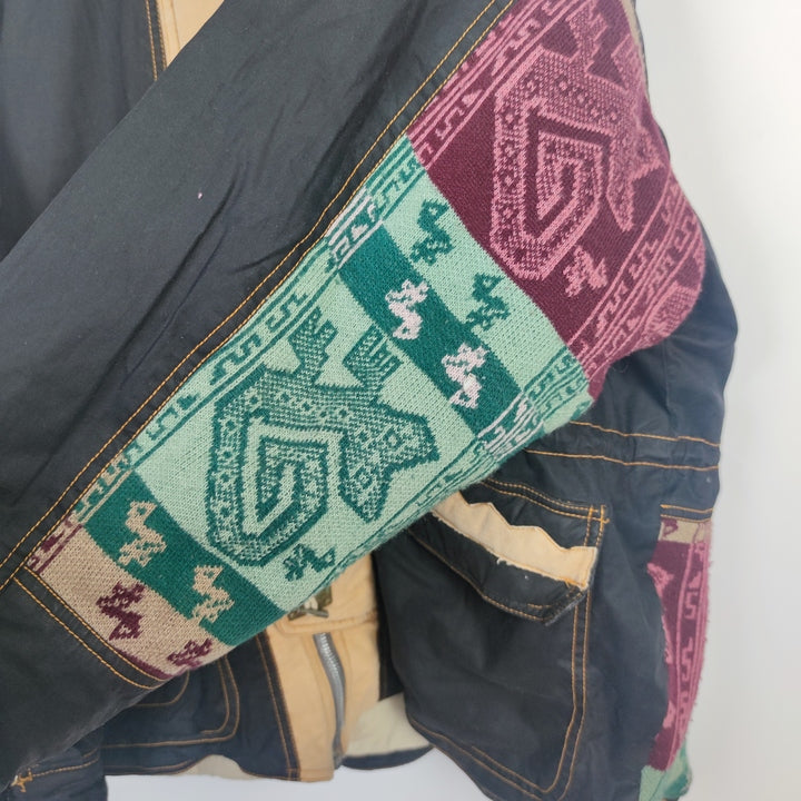 XL Vintage Winter Jacke mit Azteken Navajo Muster .