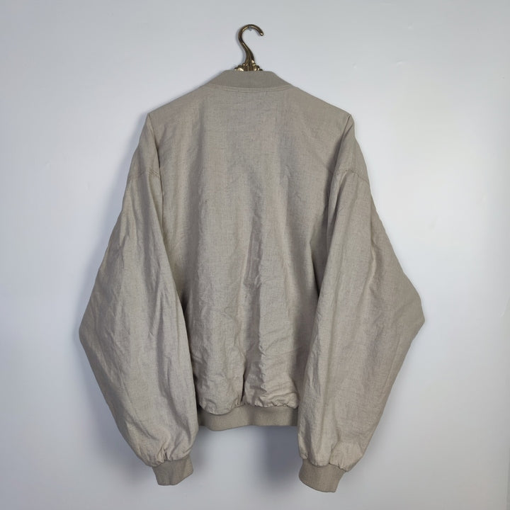 L Oversize XL Vintage Stoff Bomber Jacke.