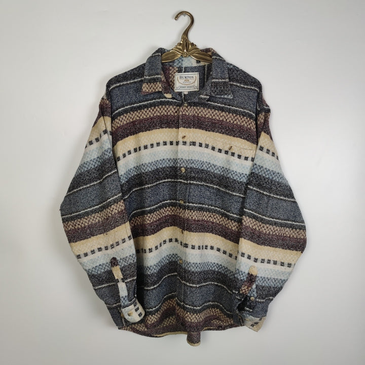 L  Vintage Burton Classic gemustertes Hemd