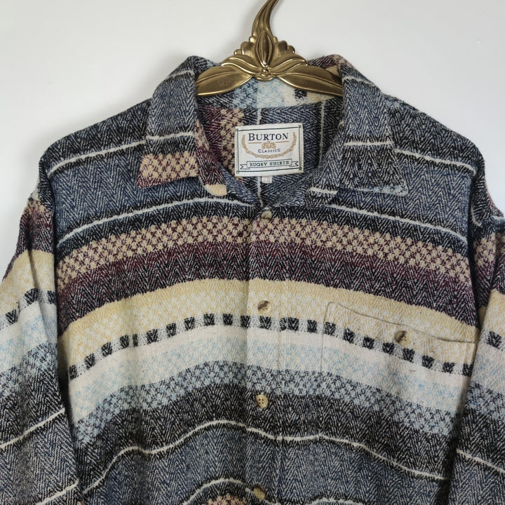 L  Vintage Burton Classic gemustertes Hemd