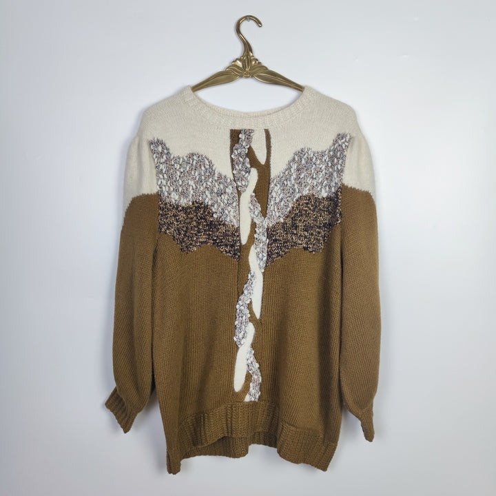 M Vintage Mädels Pullover goldene Elemente