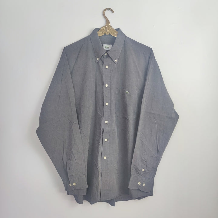 L Vintage Lacoste Hemd Grau