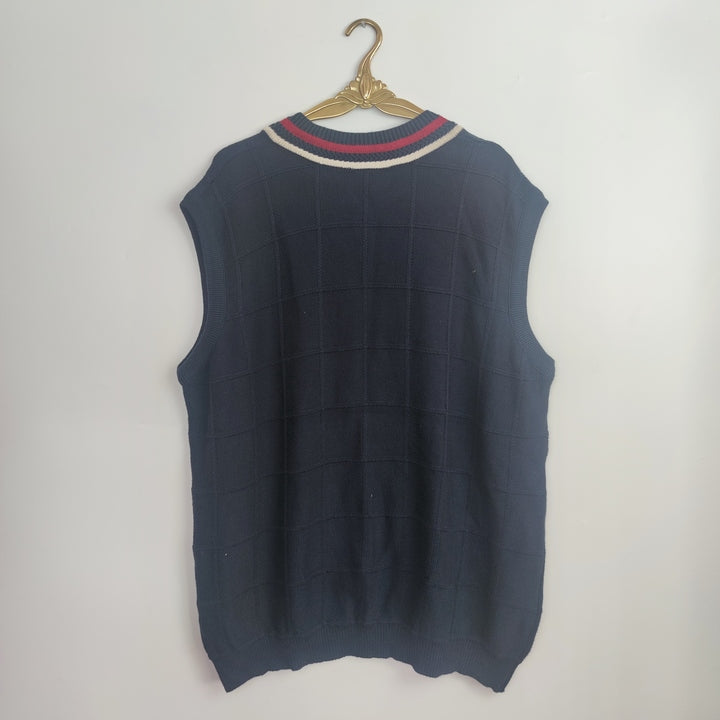 XL Vintage Lacoste Pullover Blau Rot