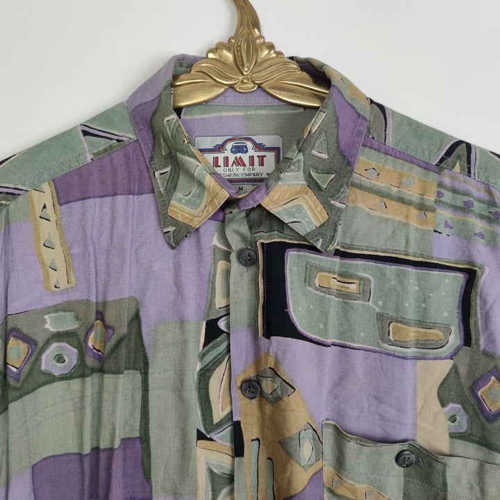 L Vintage Hemd verrückte Muster