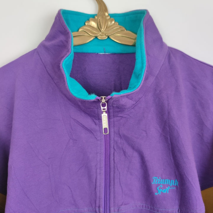 M Vintage Sweater Lila Gelb