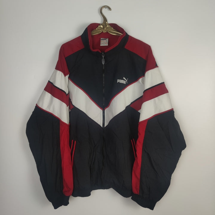 L Puma Trainingsjacke schwarz/rot