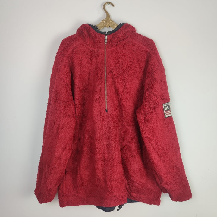 XXL Ralph Lauren Wendejacke Fleece blau/rot