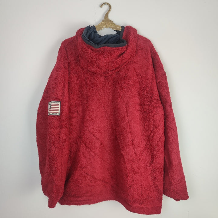 XXL Ralph Lauren Wendejacke Fleece blau/rot