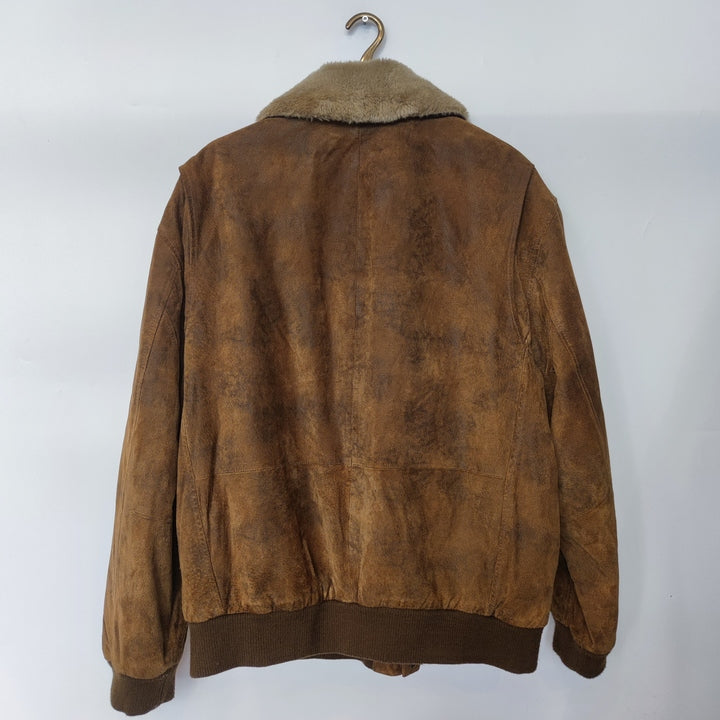 M-L David Moore Wildlederjacke Pilot braun