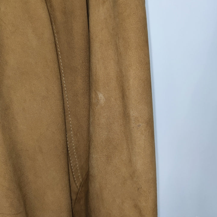 M-L Wildlederjacke Stoffeinsatz braun