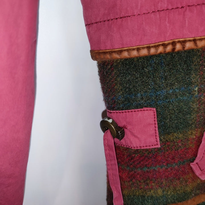 M Lange Jacke mitteldick halbkariert pink