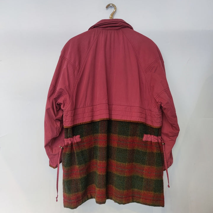 M Lange Jacke mitteldick halbkariert pink