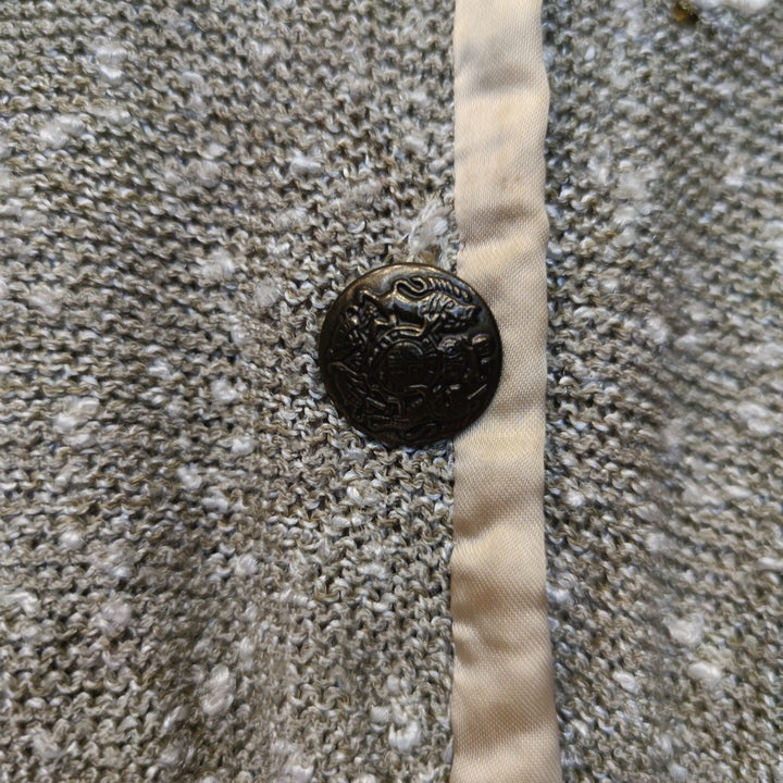 M Handmade Strickjacke Blätter beige