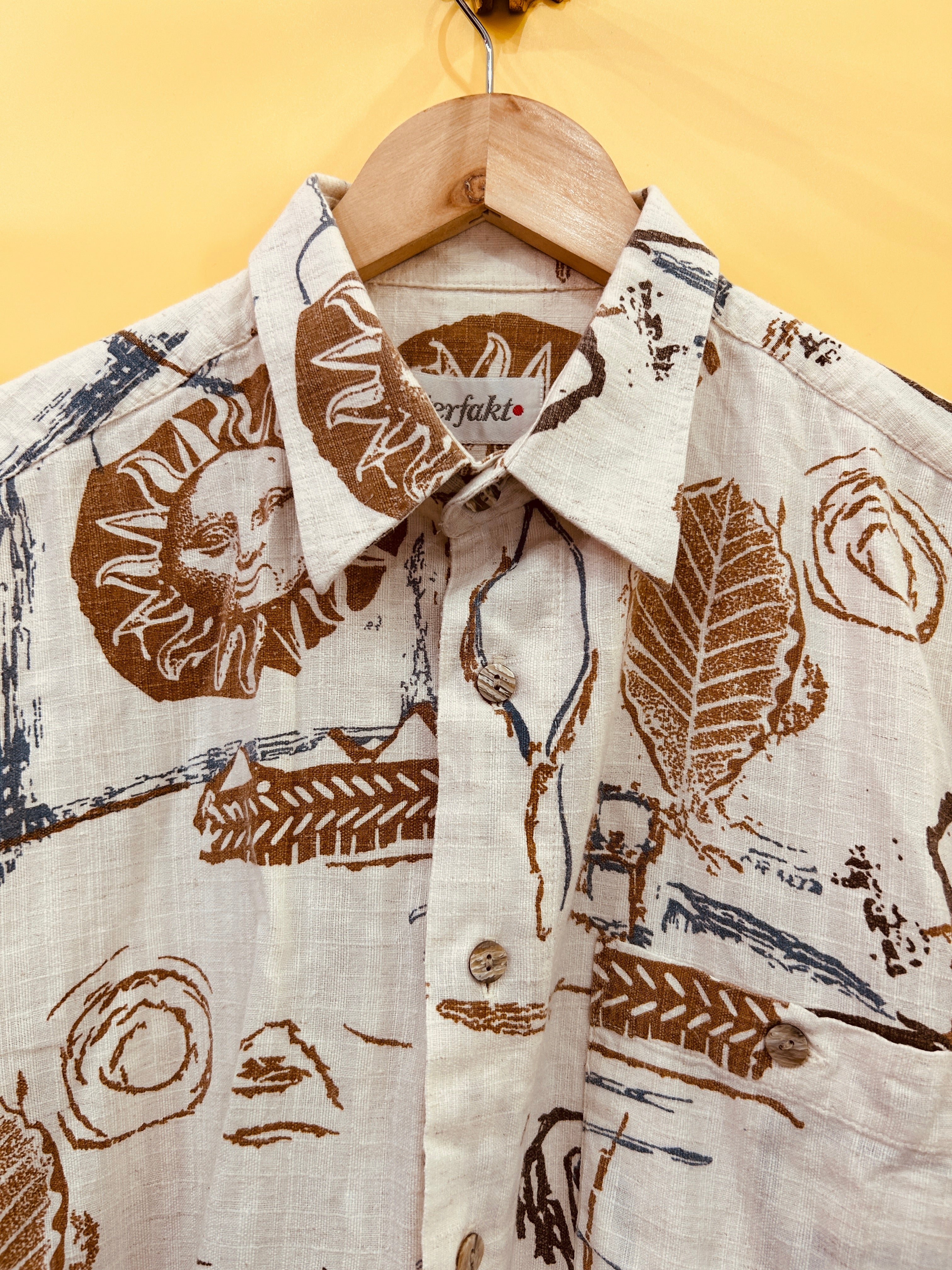 M-L Vintage Boho Shirt Sun