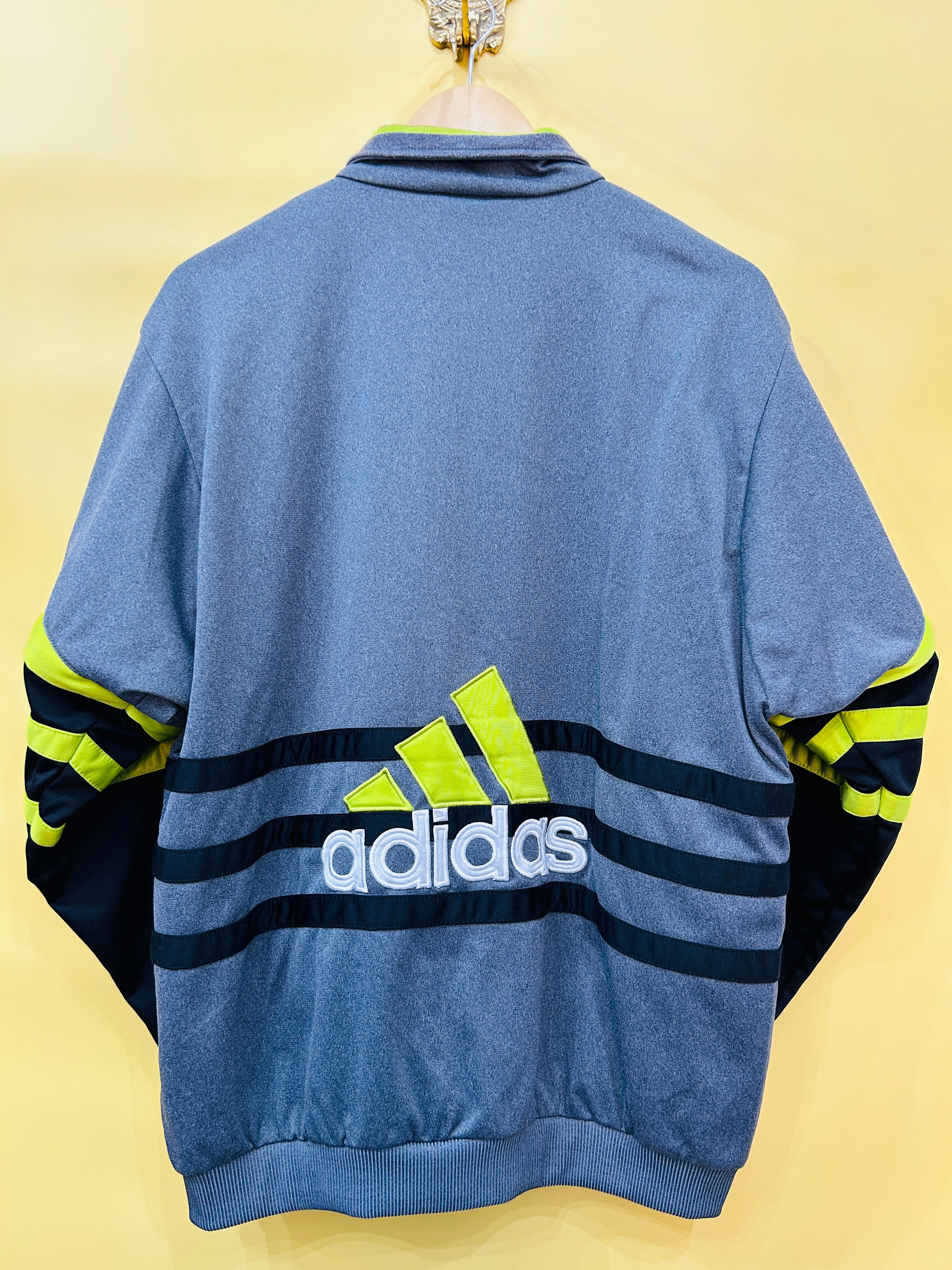 L Adidas Trainingsjacke grau/grün
