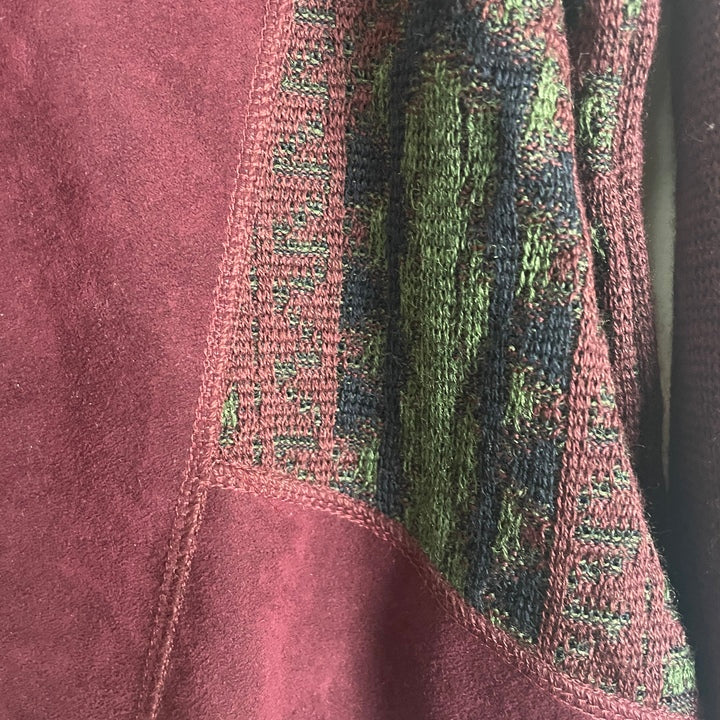 M Pullover abstrakte Muster weinrot