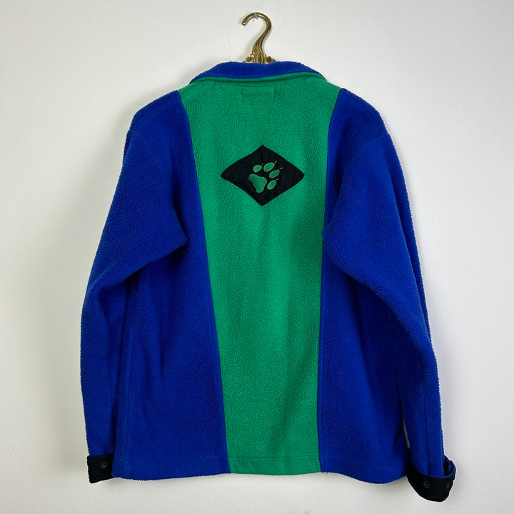 M-L Fleece Jack Wolfskin grün/blau