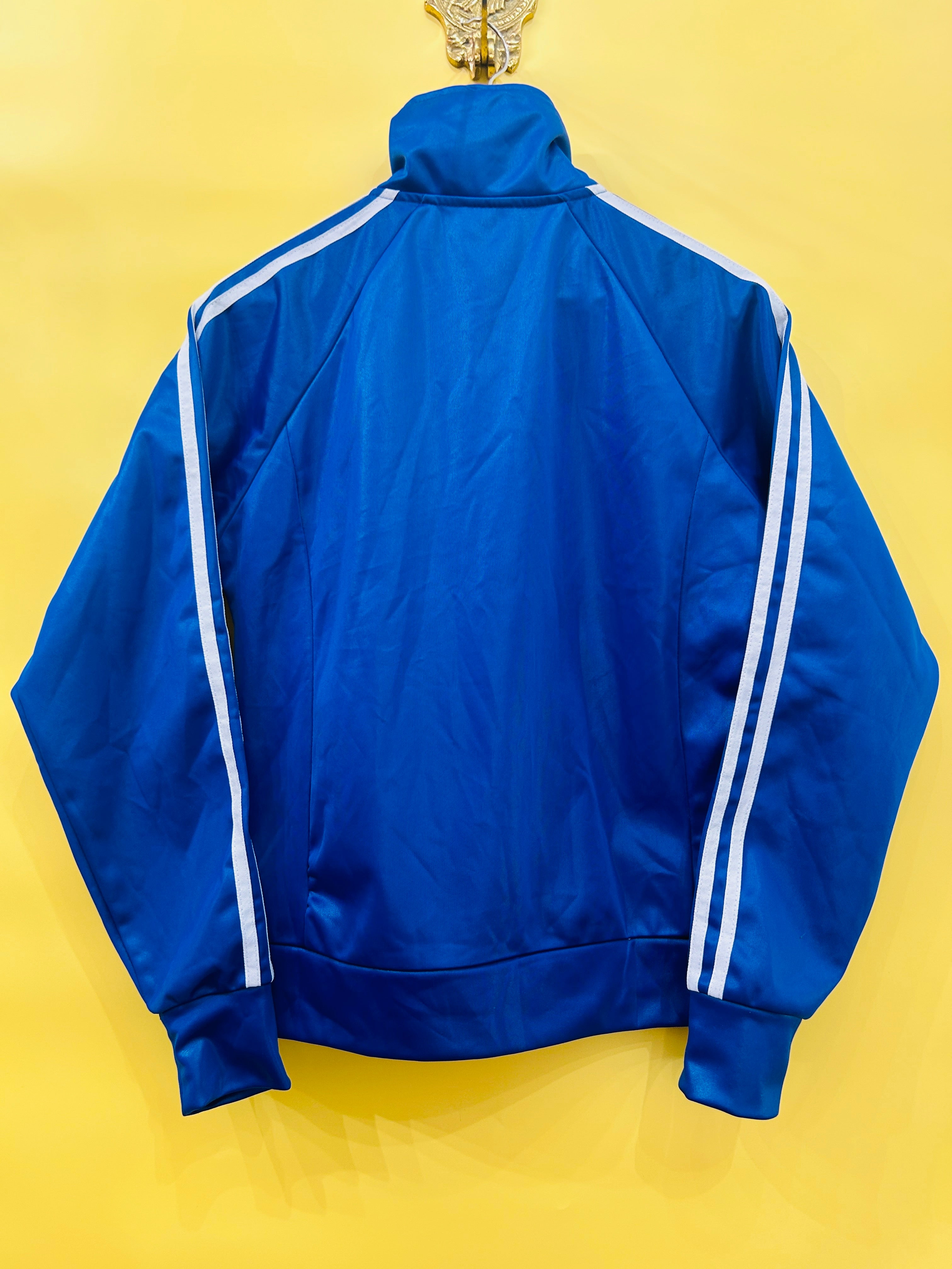 S Vintage Adidas Trainingsjacke original blau
