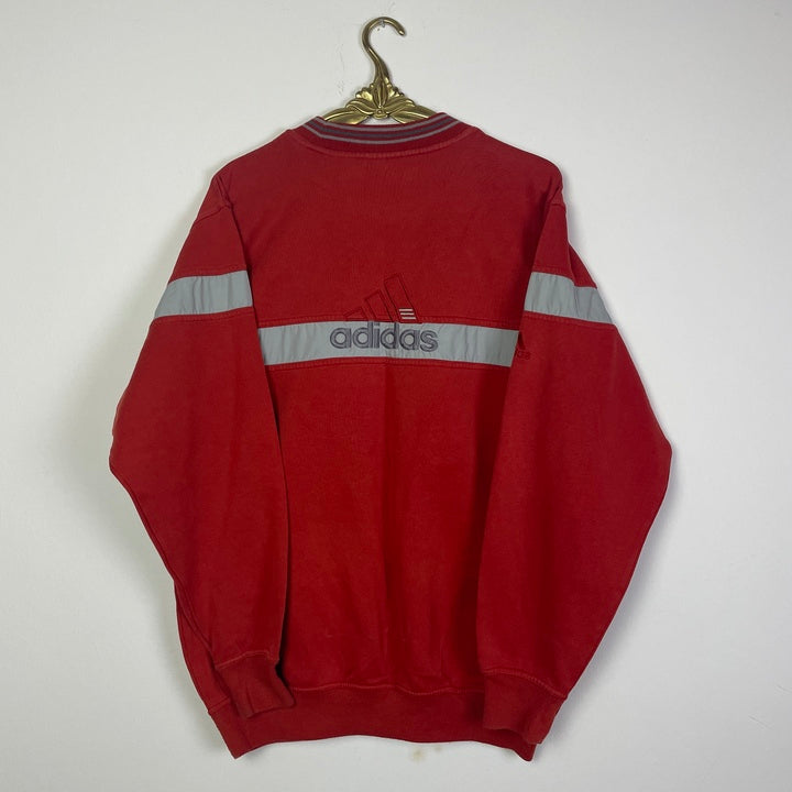 M Adidas Sweater rot/grau
