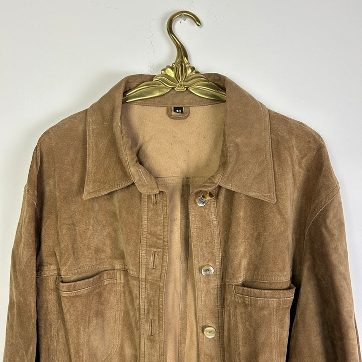 L Leder Hemd/Blazer braun