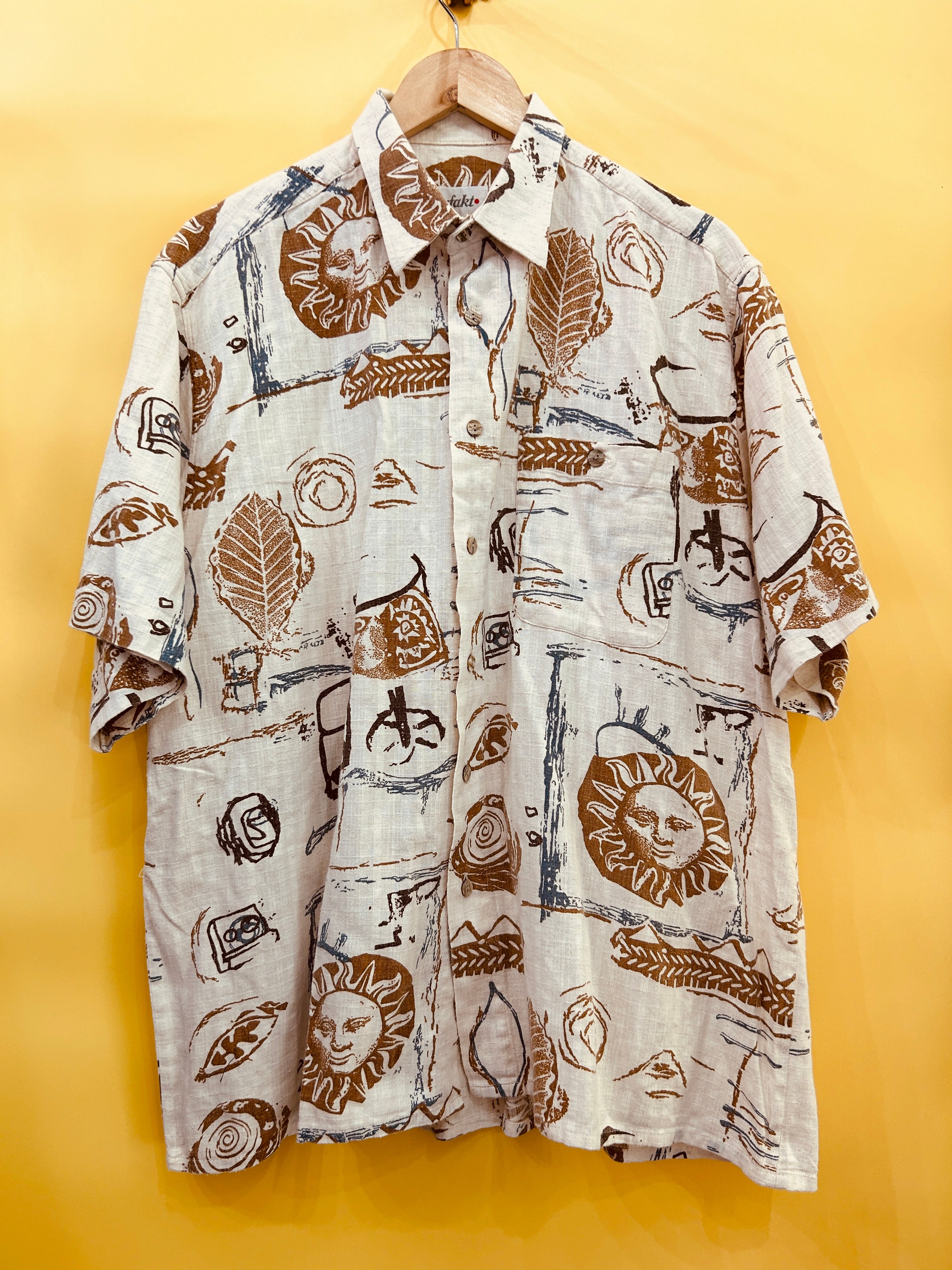 M-L Vintage Boho Shirt Sun