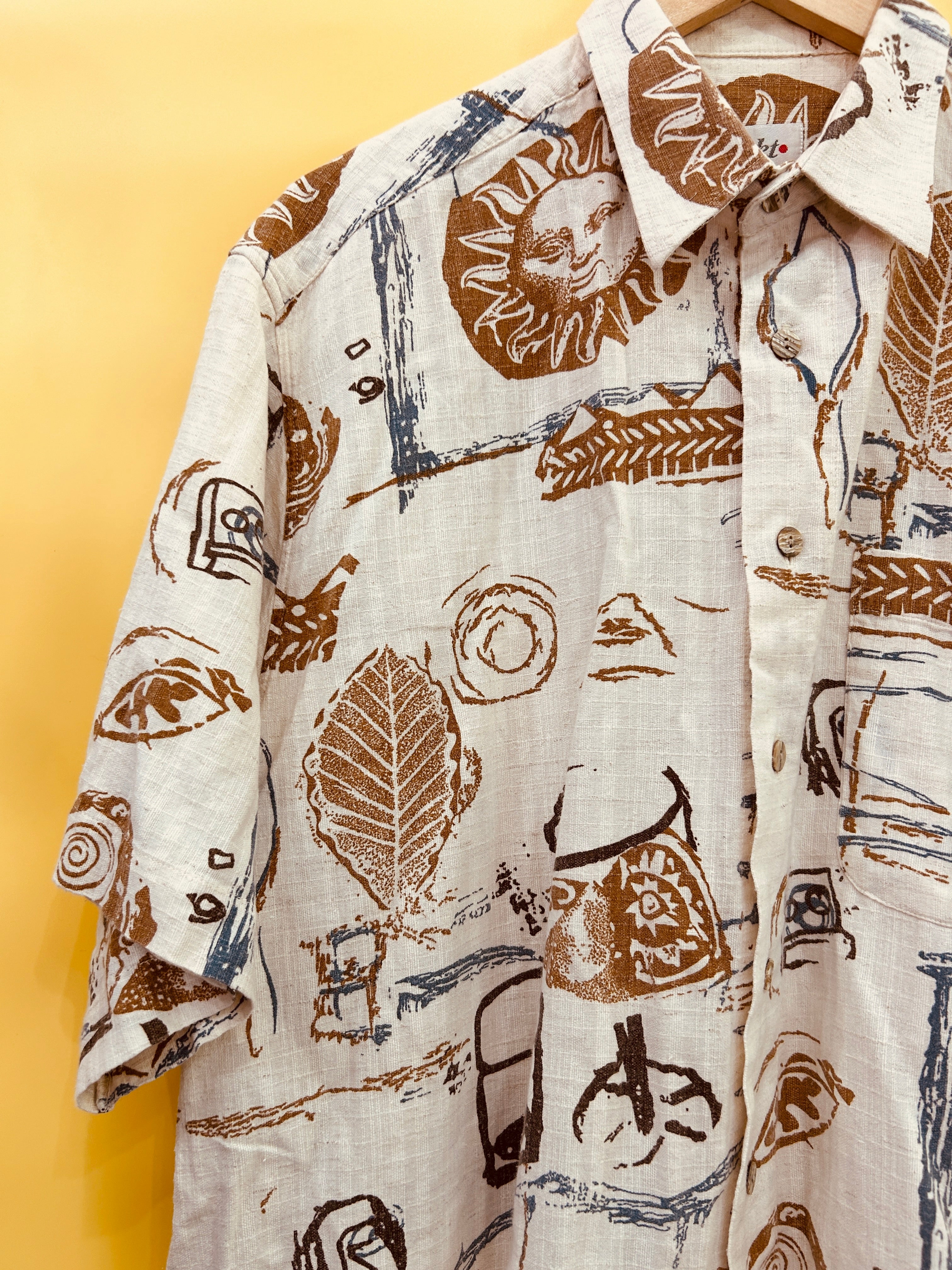 M-L Vintage Boho Shirt Sun