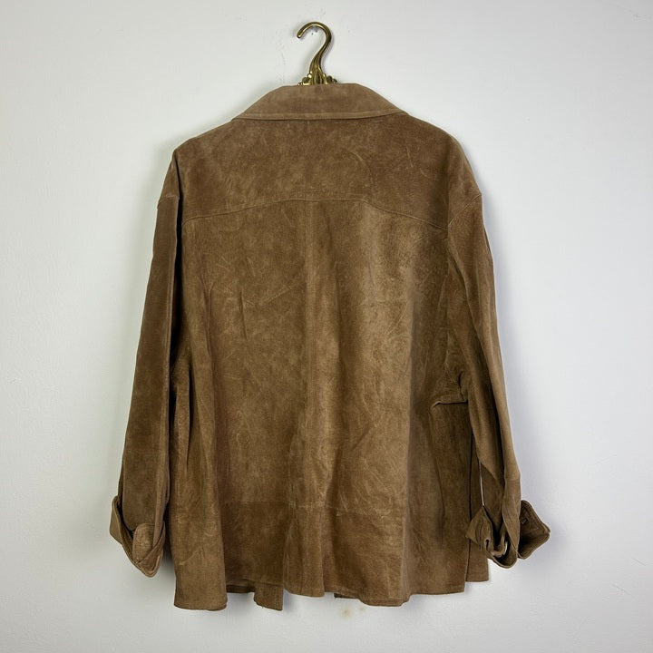 L Leder Hemd/Blazer braun