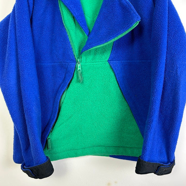 M-L Fleece Jack Wolfskin grün/blau