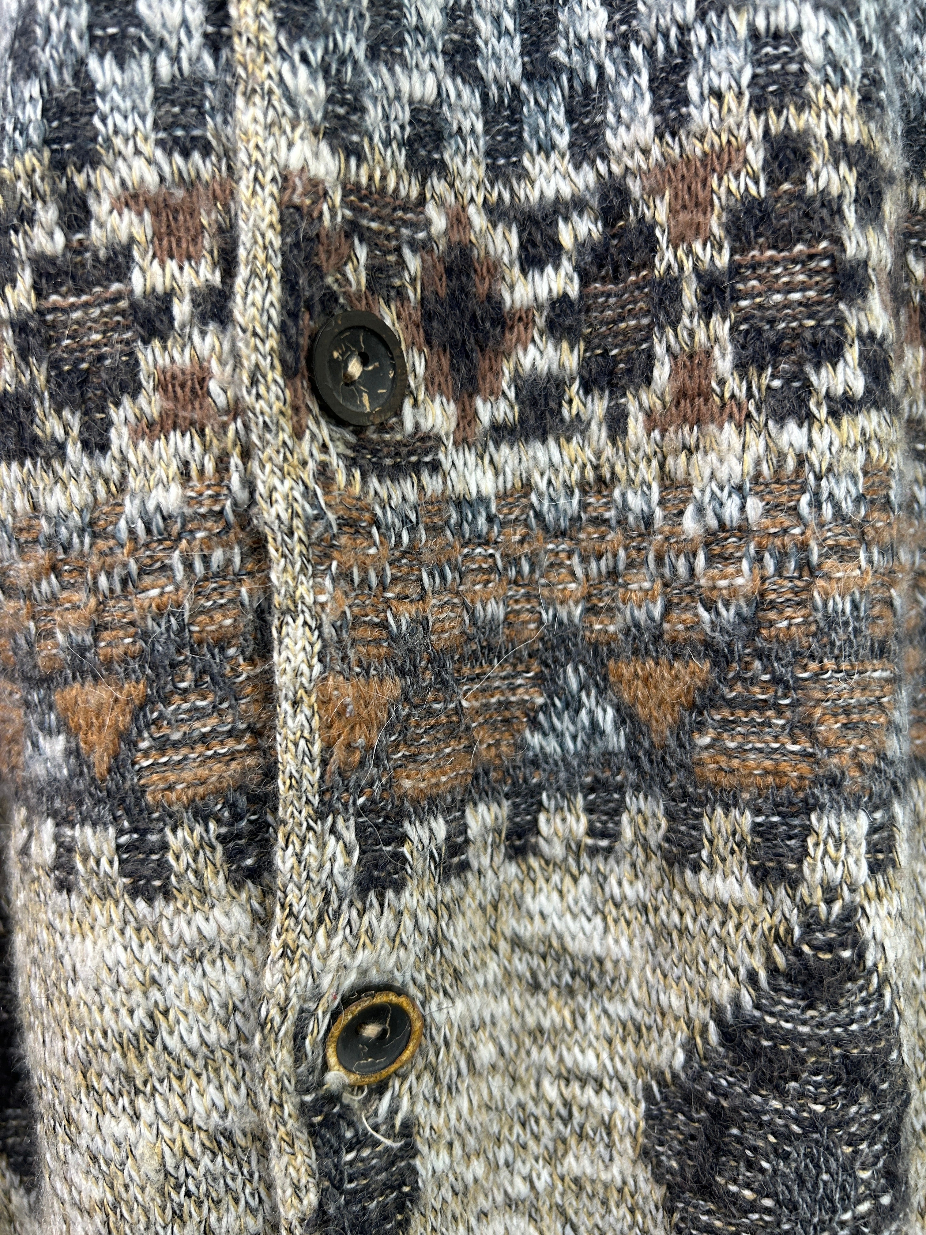 L-XL Vintage Weste Strick Boho