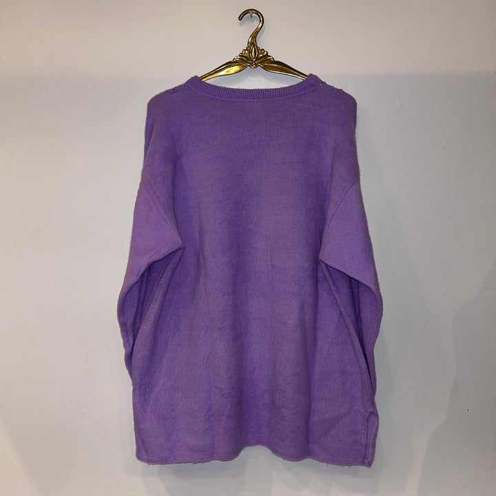 M Pullover Blumen lila