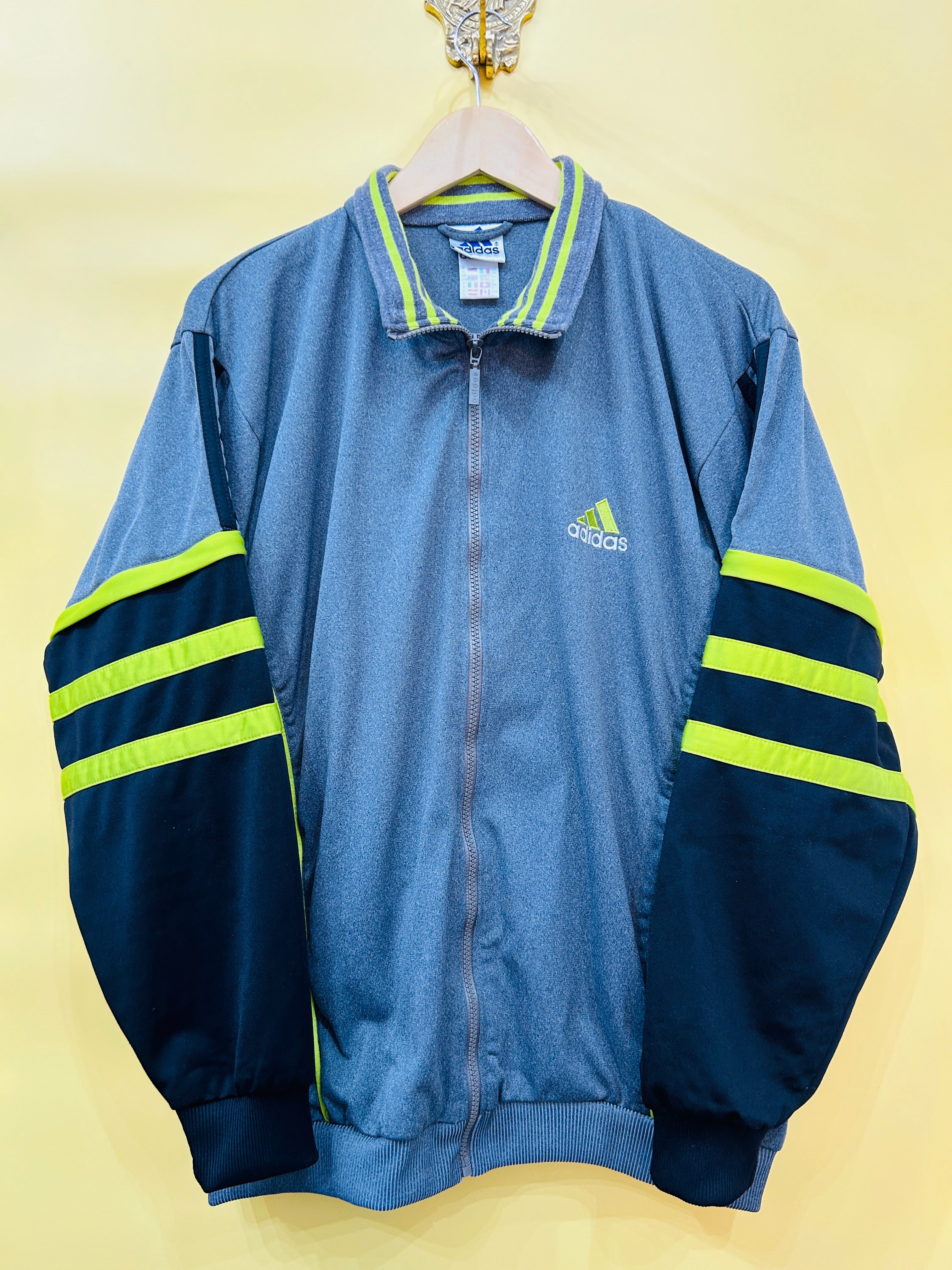 L Adidas Trainingsjacke grau/grün