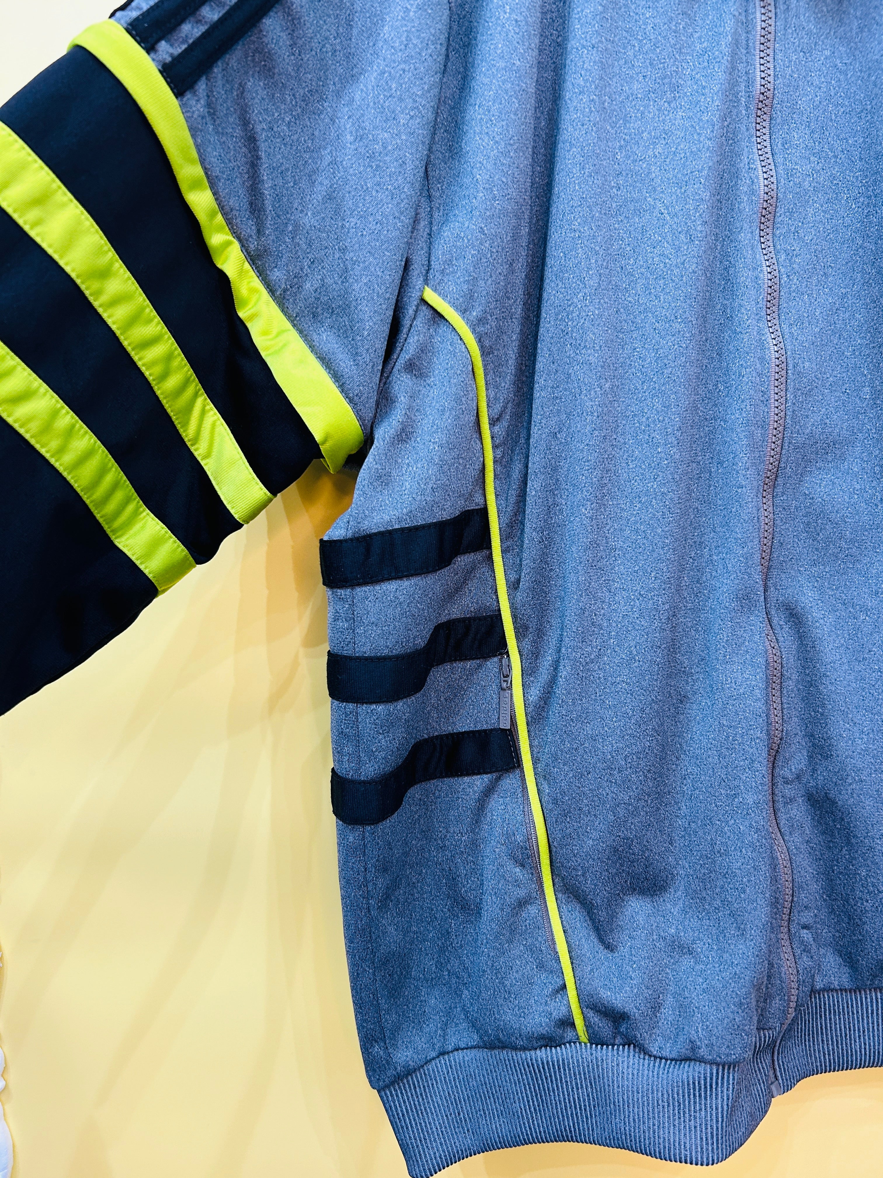 L Adidas Trainingsjacke grau/grün