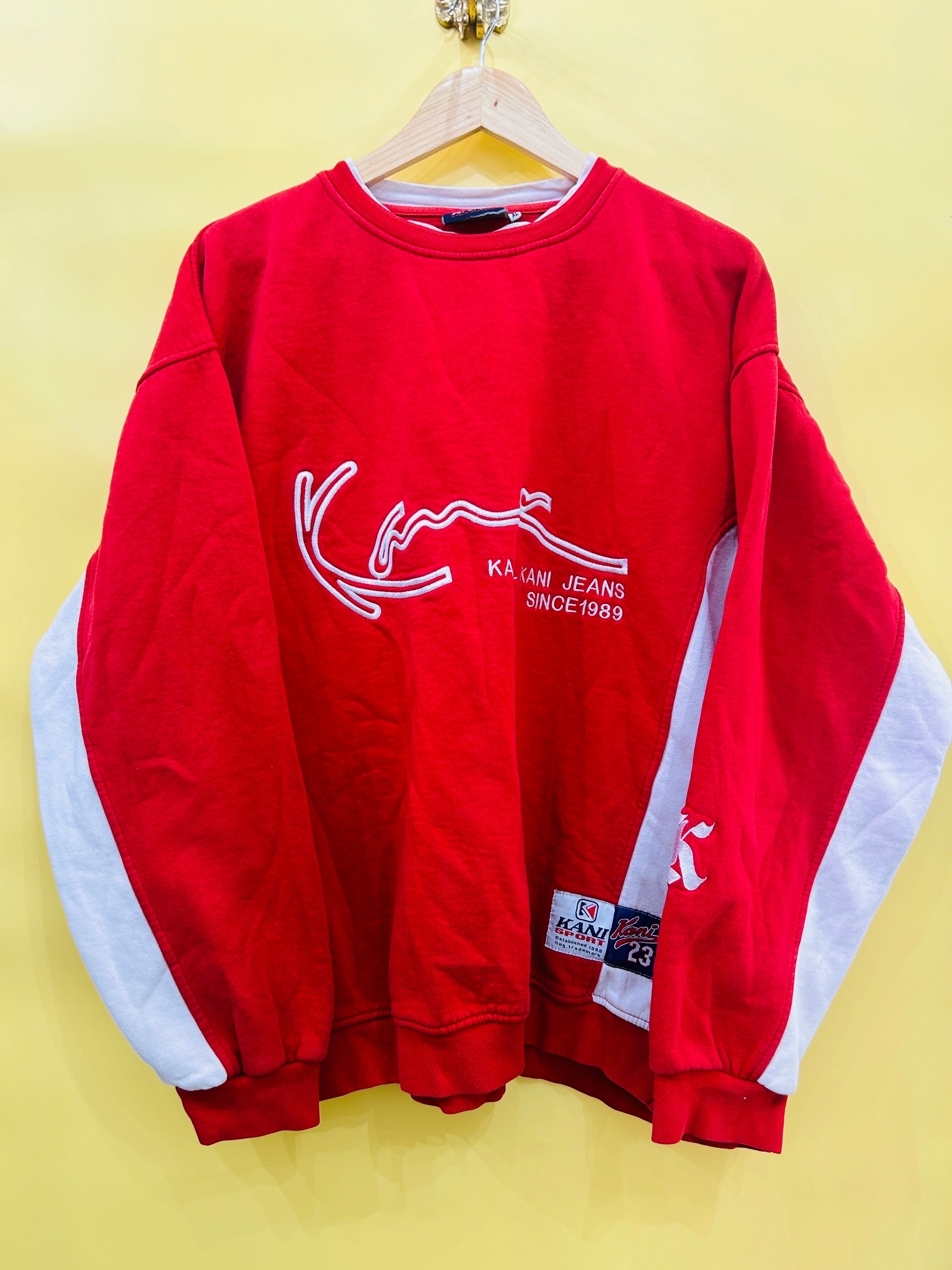 M-L Vintage Karl Kani Sweater red/white