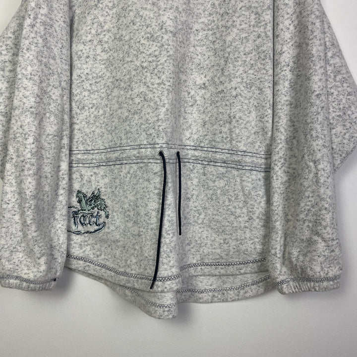 L-XL Fleece Sweater grau