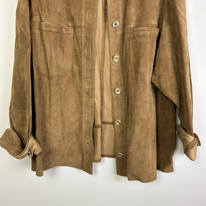 L Leder Hemd/Blazer braun