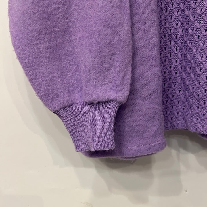 M Pullover Blumen lila