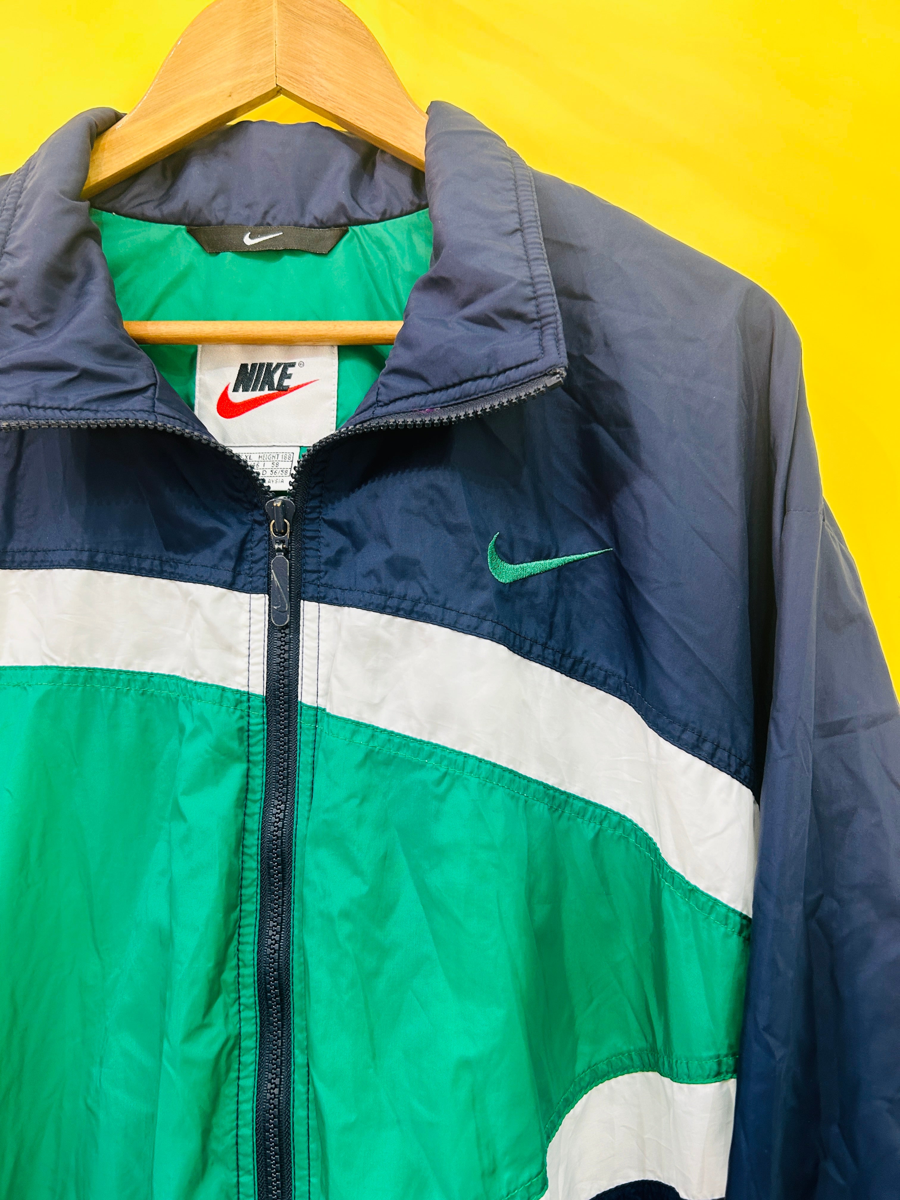 XL Vintage Nike Track Jacket green/blue