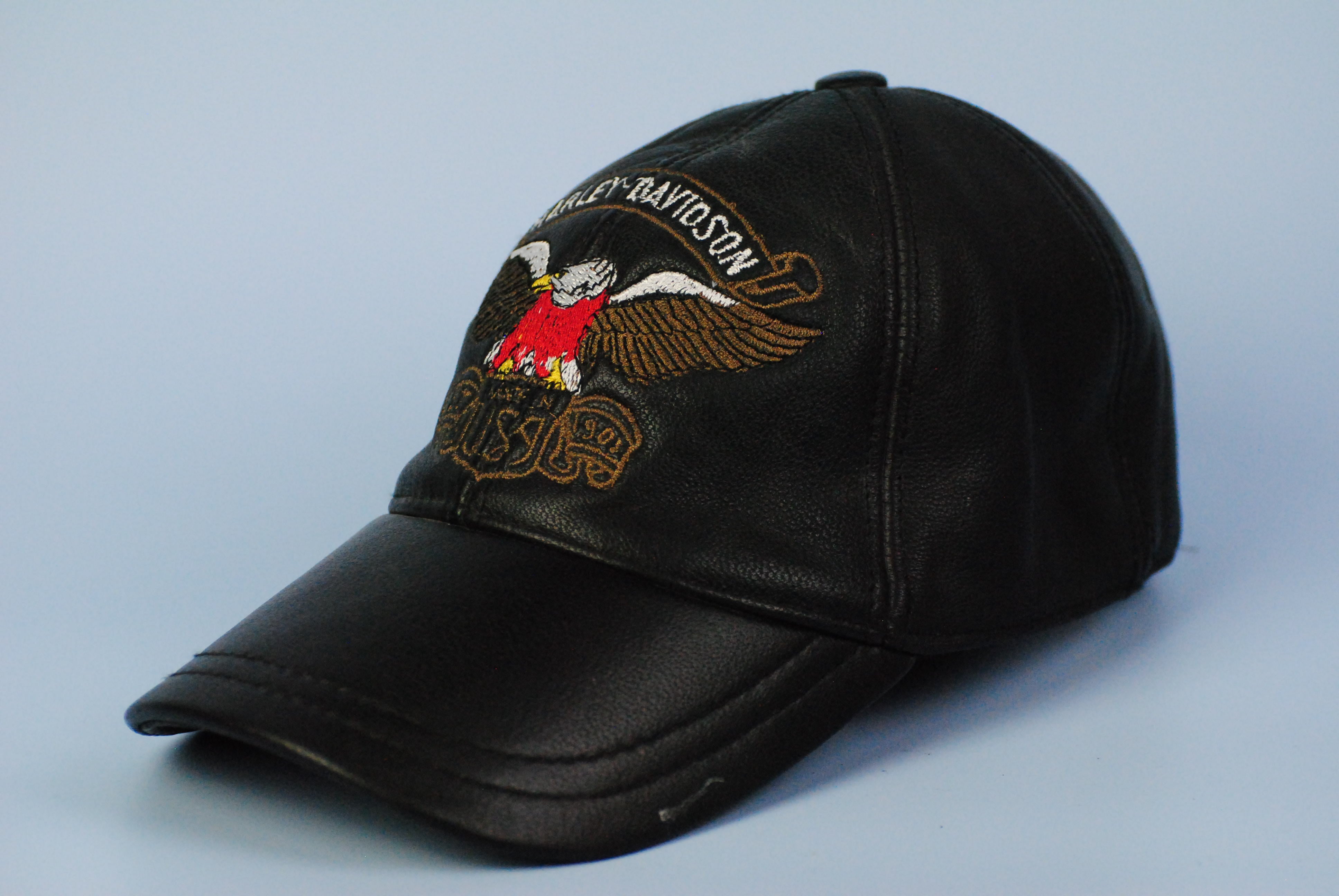 Vintage Harley Davidson Leder Cap