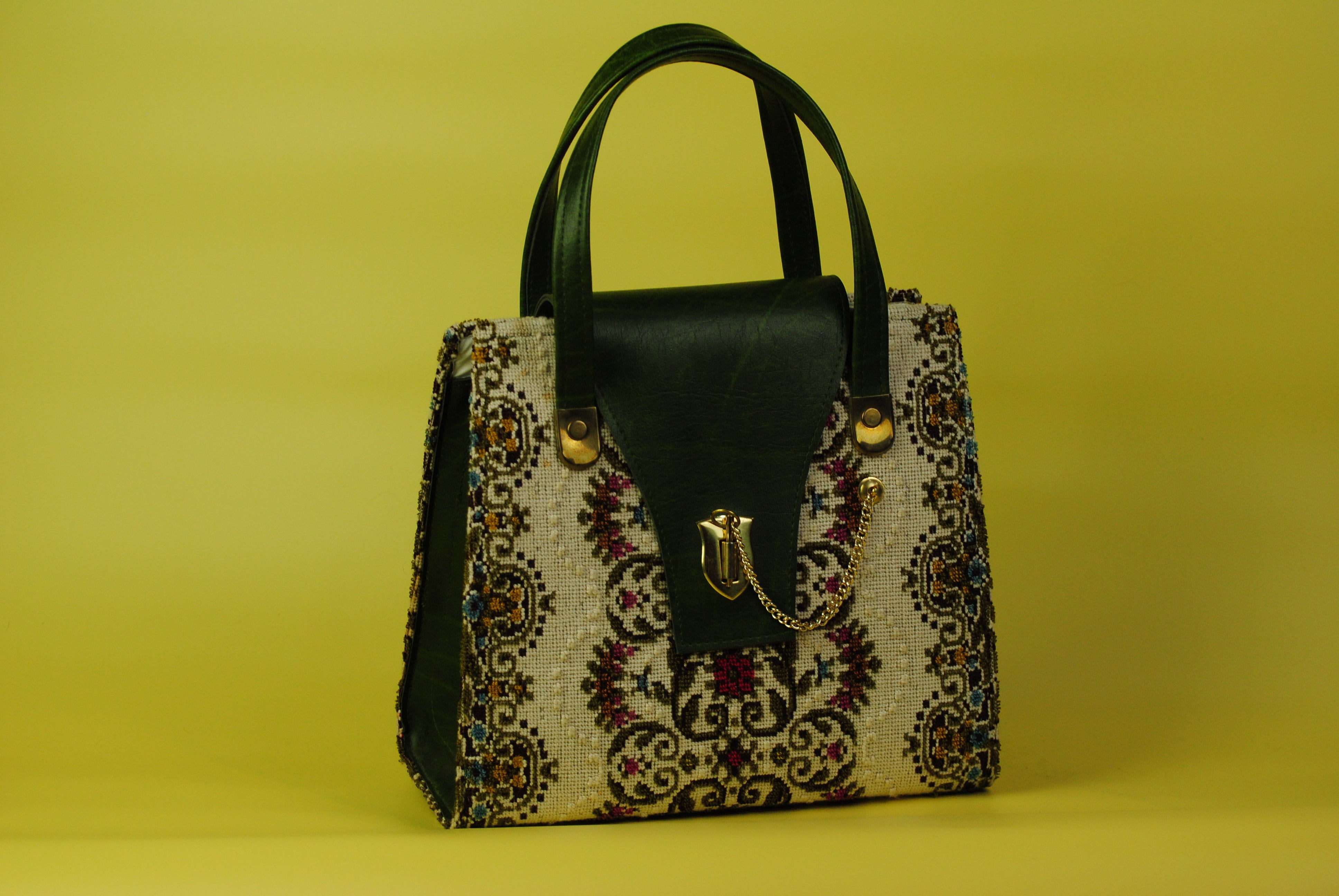Vintage Florale Handtasche aus den 50er