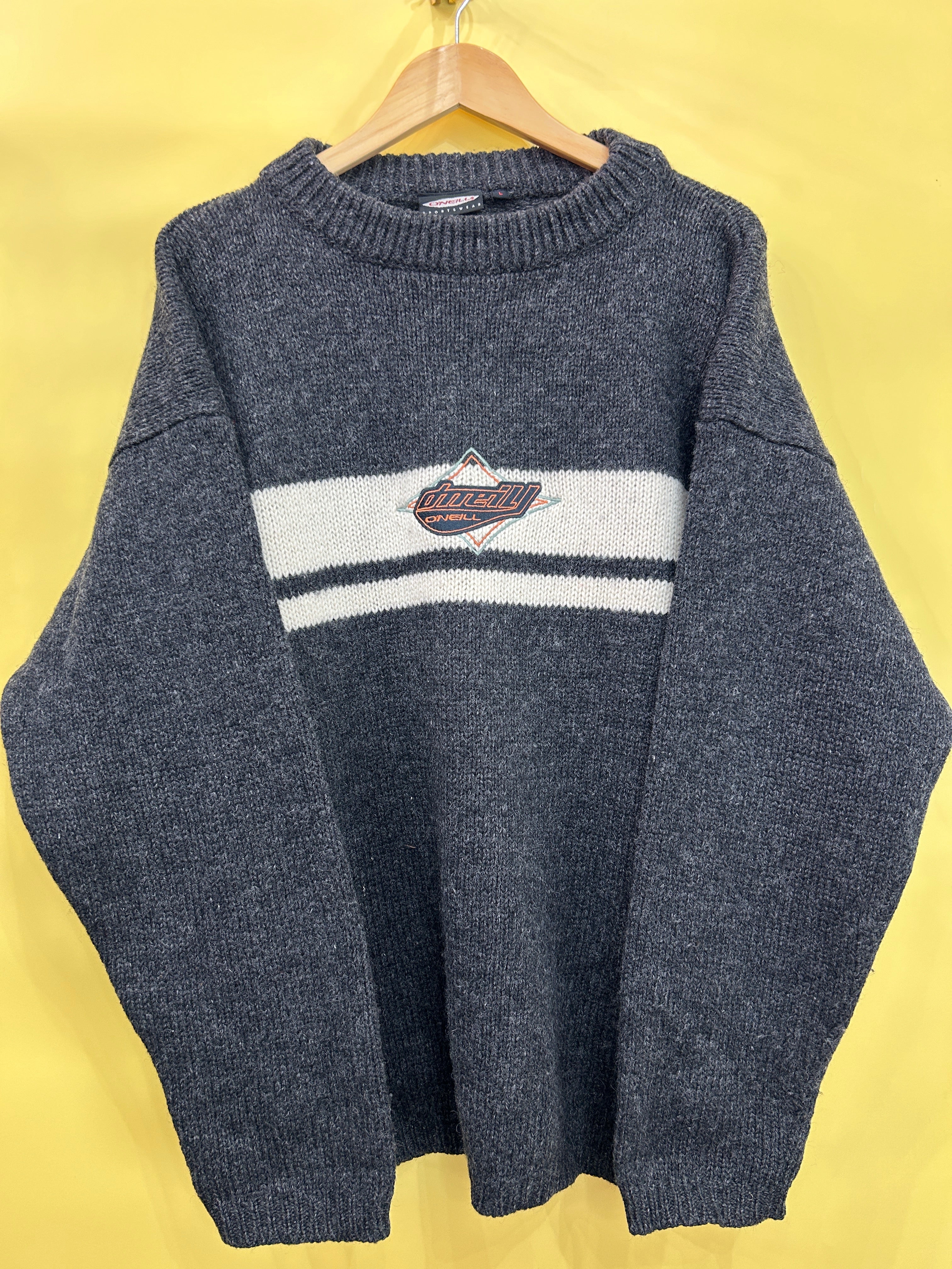 L-Xl Vintage  O`neil Knitted Pullover gray