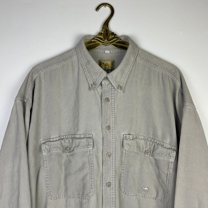 XXL Camel Cord Shirt beige