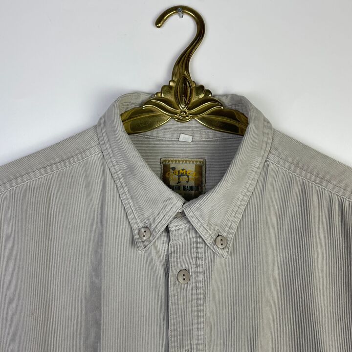 XXL Camel Cord Shirt beige