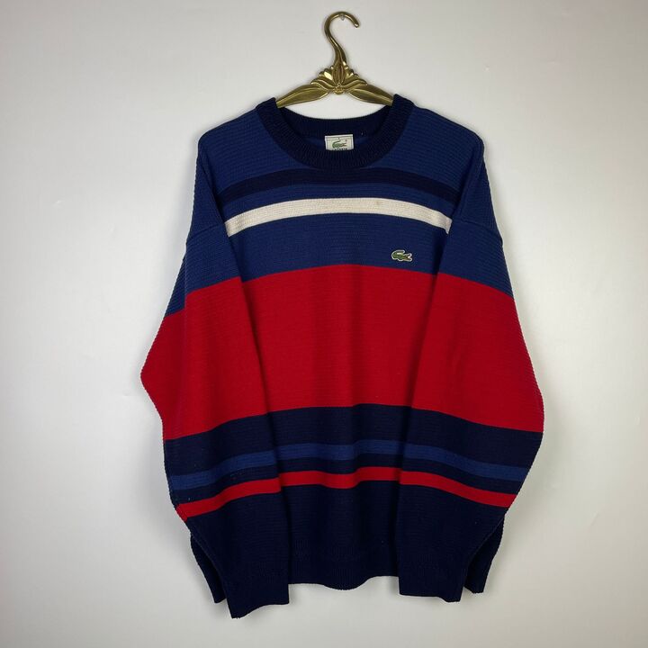 M Lacoste Pulli blau/rot