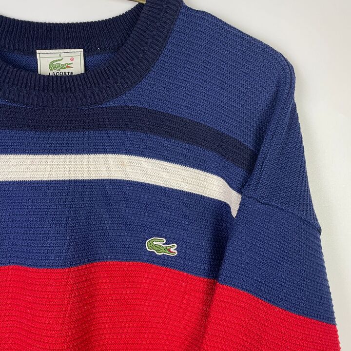 M Lacoste Pulli blau/rot
