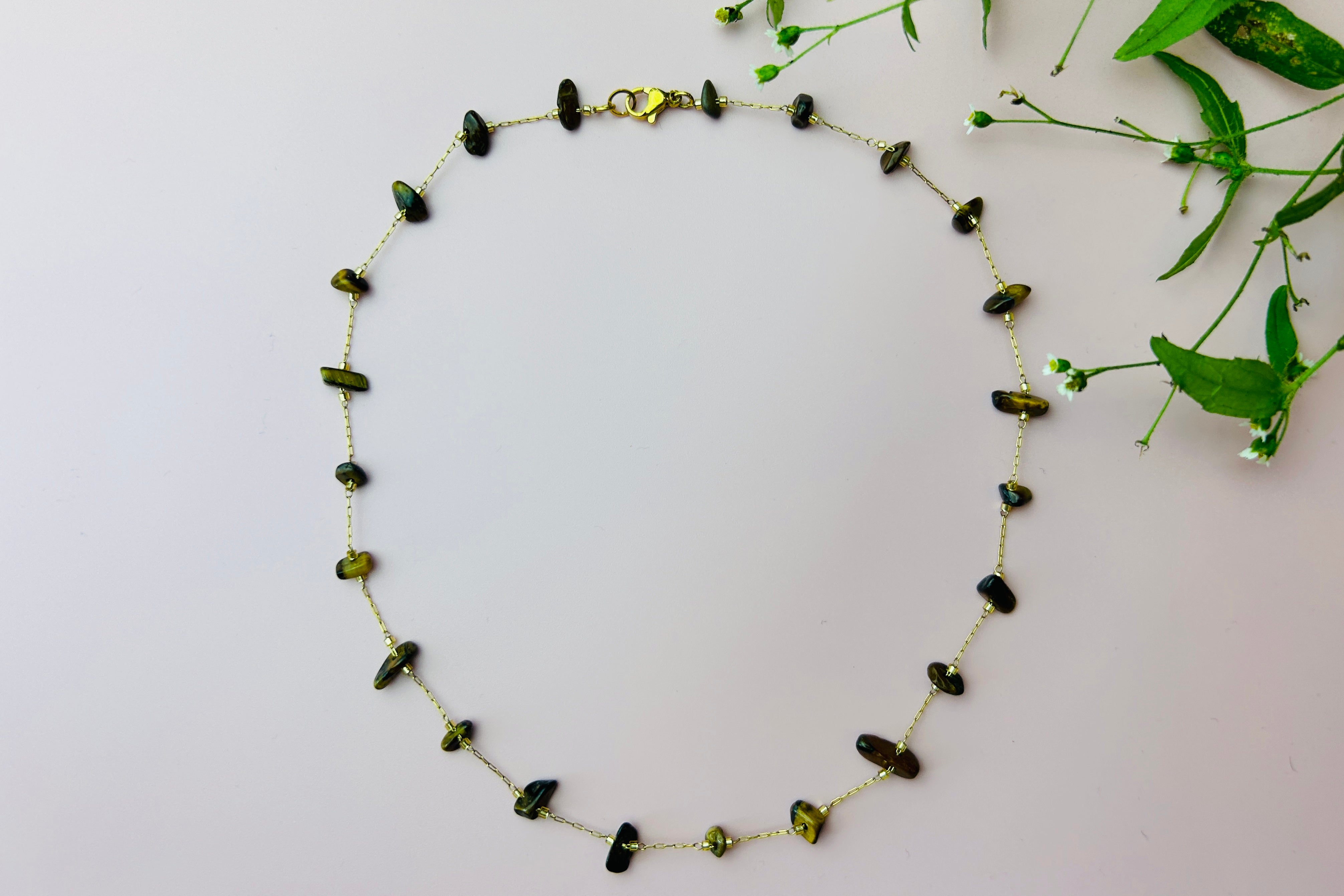 Choker Halskette Tiegerauge